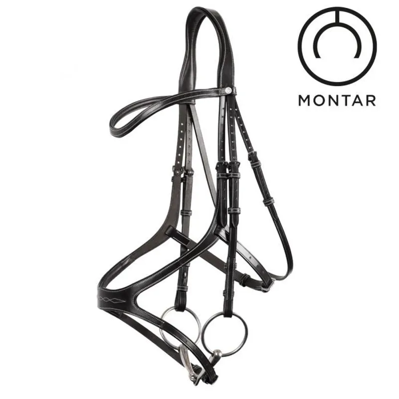 Montar Excellence Jumping Eco Leather Bridle - Black