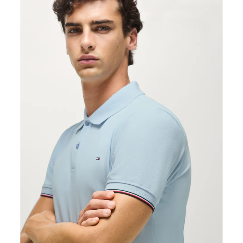 Tommy Hilfiger Men's Davis Pique Polo Shirt - Sweet Blue-3