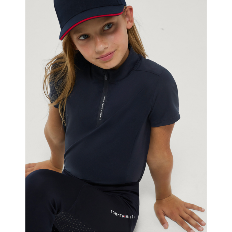 Tommy Hilfiger Palma 1/4 Zip Training Top Young Rider - Desert Sky-3