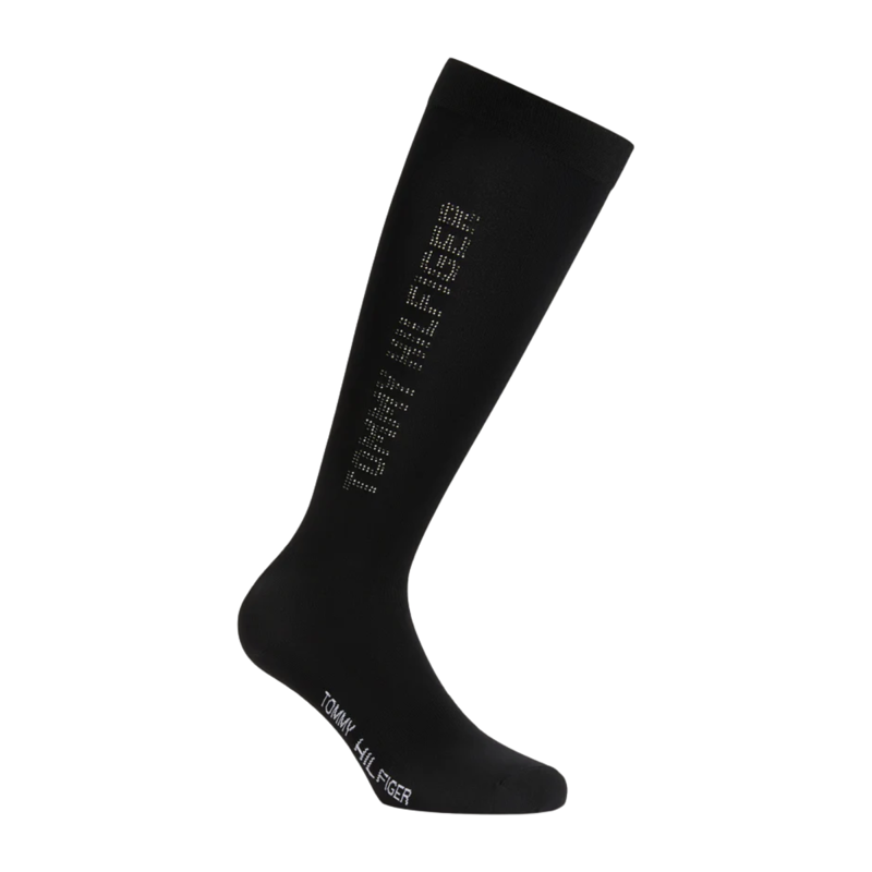 Tommy Hilfiger Fontana Rhinestone Riding Socks - Black