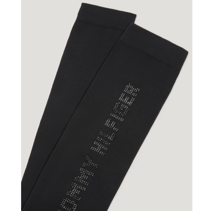 Tommy Hilfiger Fontana Rhinestone Riding Socks - Black-2
