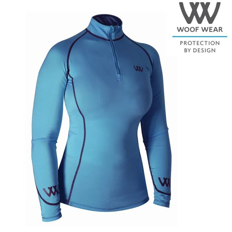 Woof Wear Ladies Performance Riding Shirt - Powder Blue