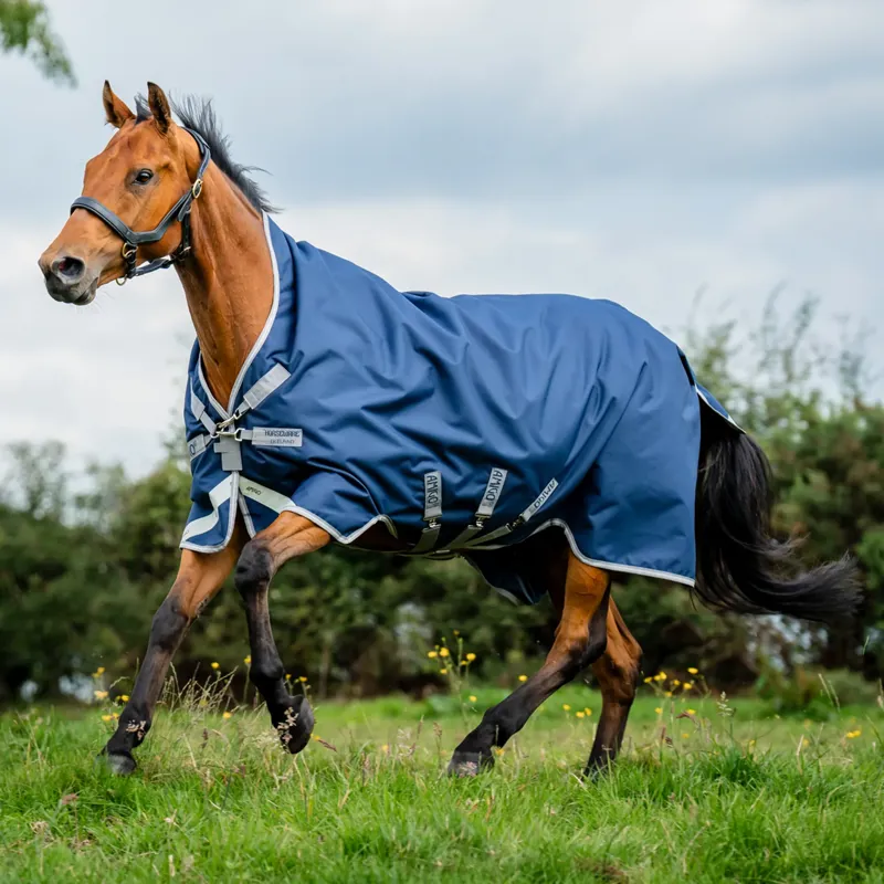 Horseware Amigo Bravo 12 Wug Light 0g Turnout Rug - Navy/Titanium Grey Silver