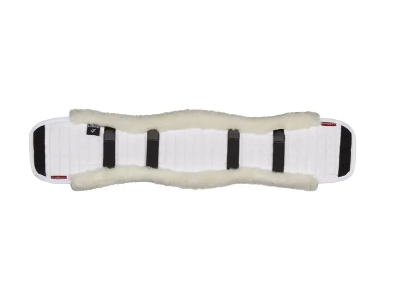 LeMieux Lambswool Dressage Girth Cover - White/White
