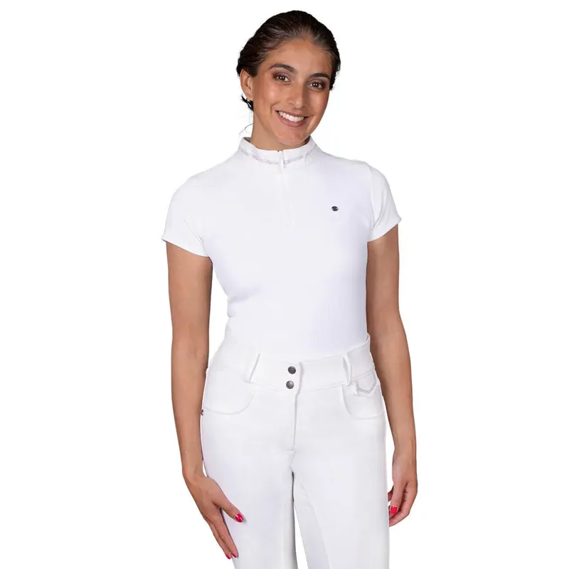QHP Djune Ladies Competition Shirt - White