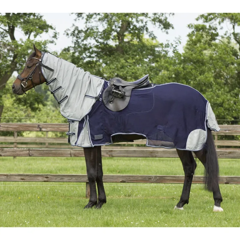 QHP Exercise Fly Sheet with Neck - Blue