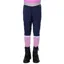 QHP Gwenn Junior Full Grip Riding Tights - Navy