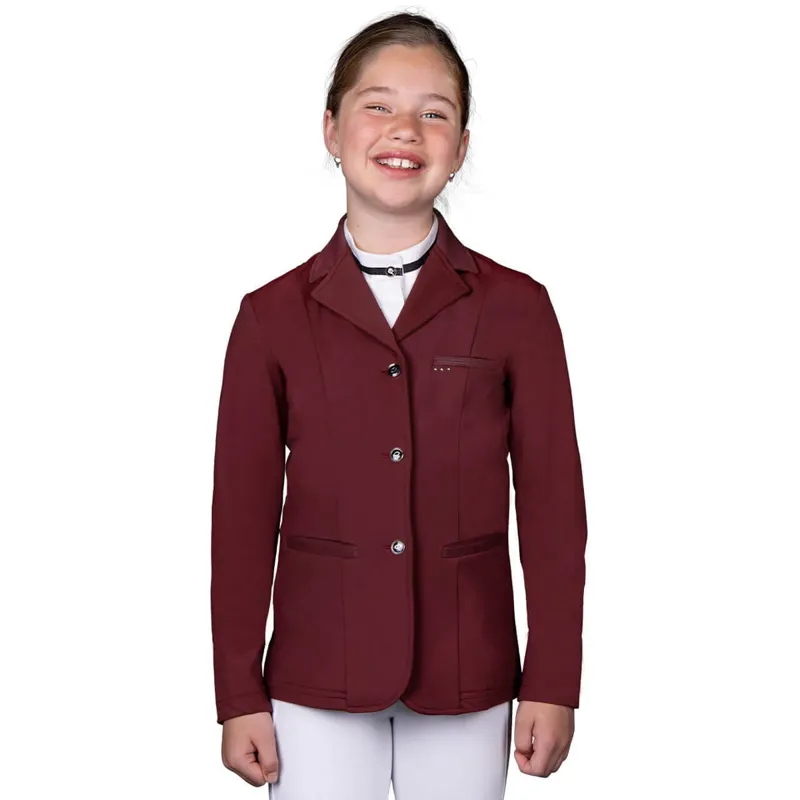 QHP Kae Junior Competition Jacket - Burgundy