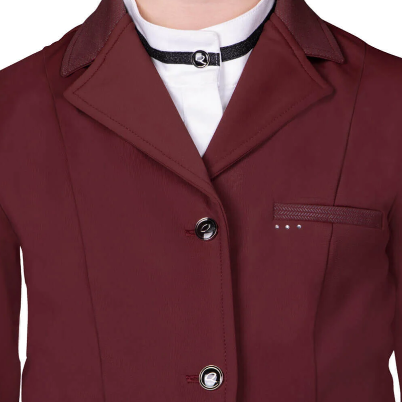 QHP Kae Junior Competition Jacket - Burgundy-2
