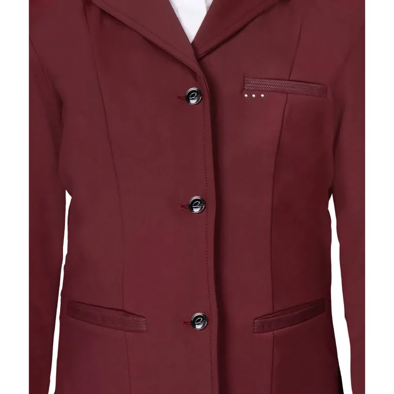 QHP Kae Junior Competition Jacket - Burgundy-3