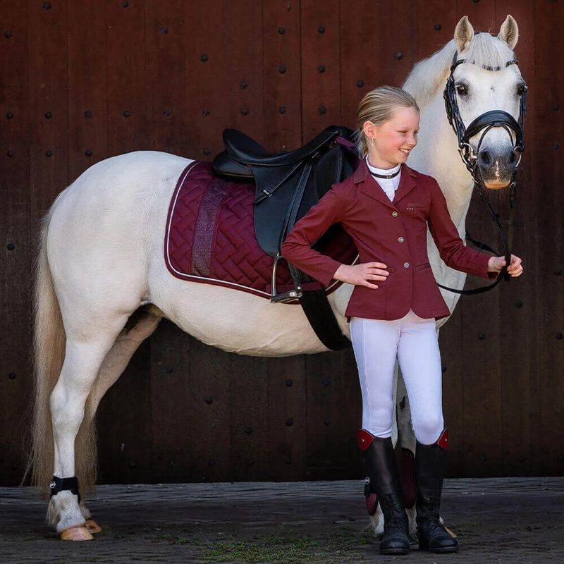 QHP Kae Junior Competition Jacket - Burgundy-5