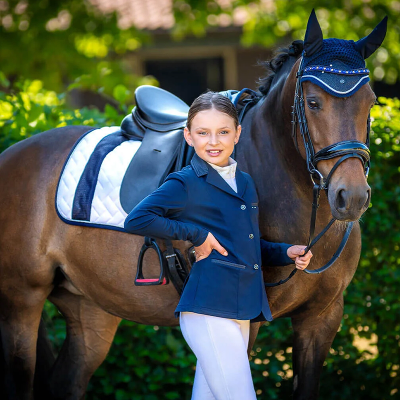 QHP Kae Junior Competition Jacket - Navy-3