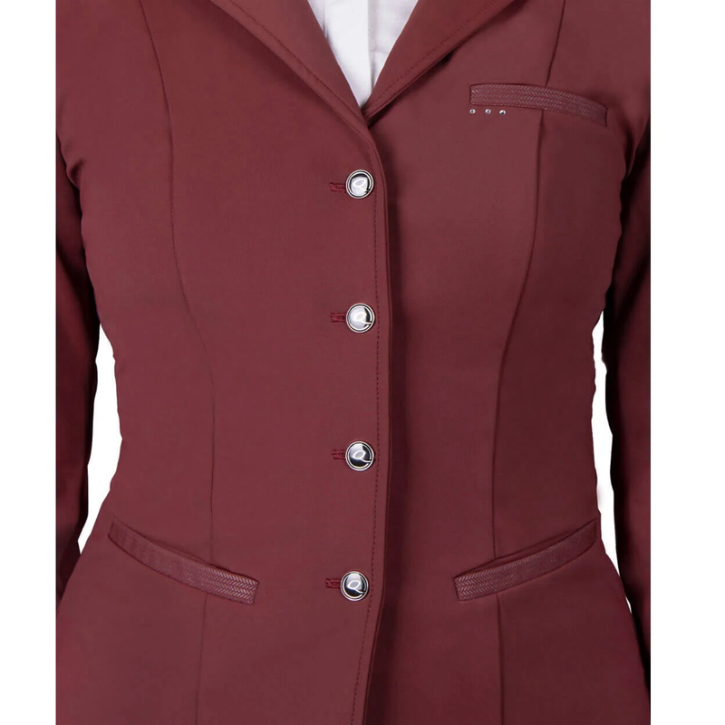 QHP Kae Ladies Competition Jacket - Burgundy-4