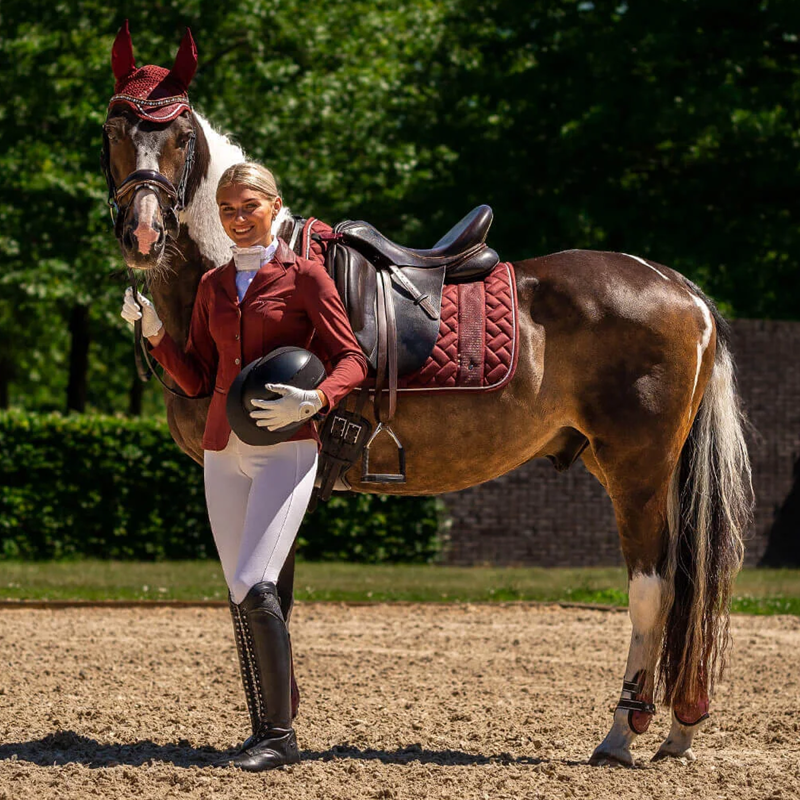 QHP Kae Ladies Competition Jacket - Burgundy-7