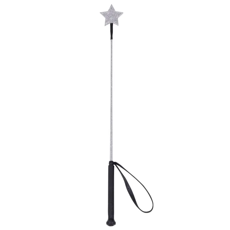 QHP Riding Whip Gwenn  - Silver - 65cm