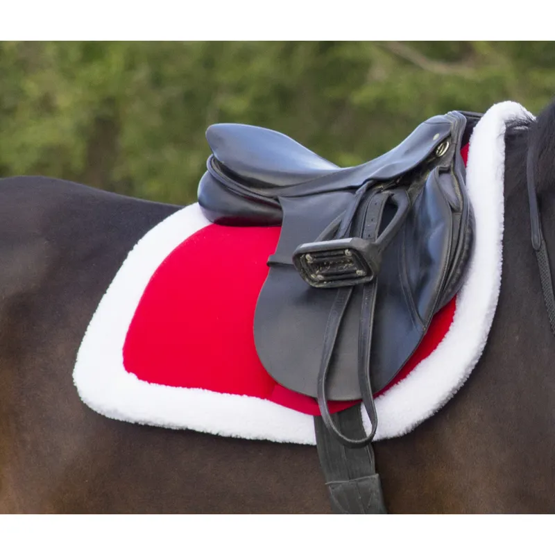 QHP Christmas Saddle Pad - Red-1