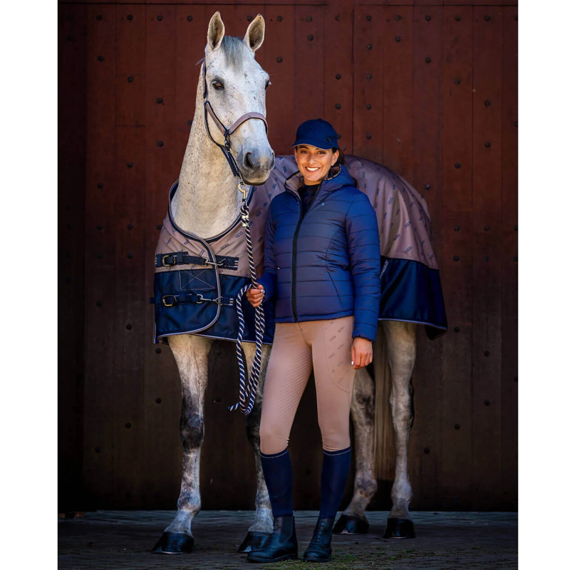 QHP Summer Focus Ladies Half Grip Breeches - Taupe-4
