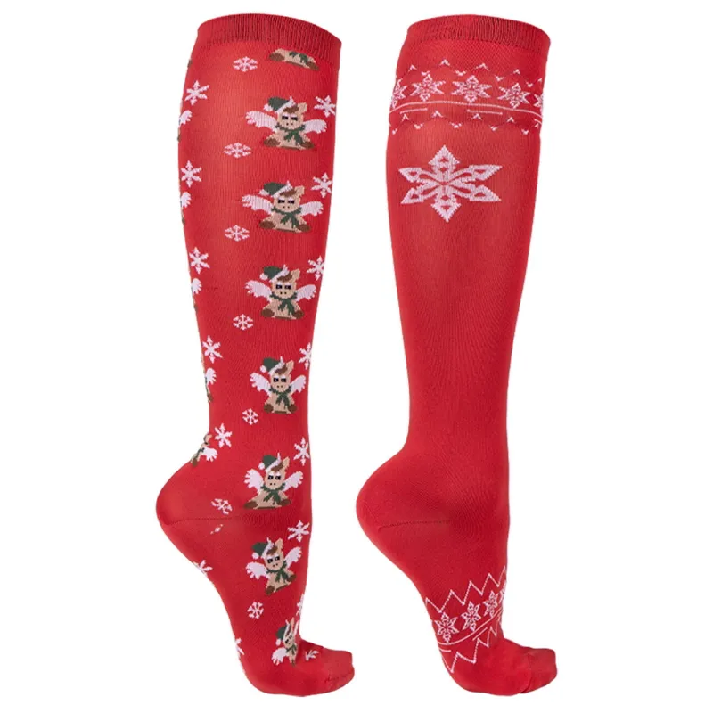 QHP Christmas Knee Socks 2 Pack - Merry Christmas