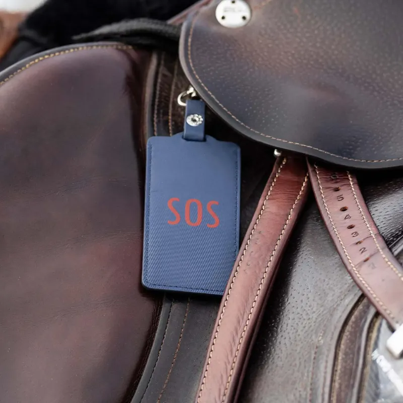 QHP SOS Saddle Label - Navy-3