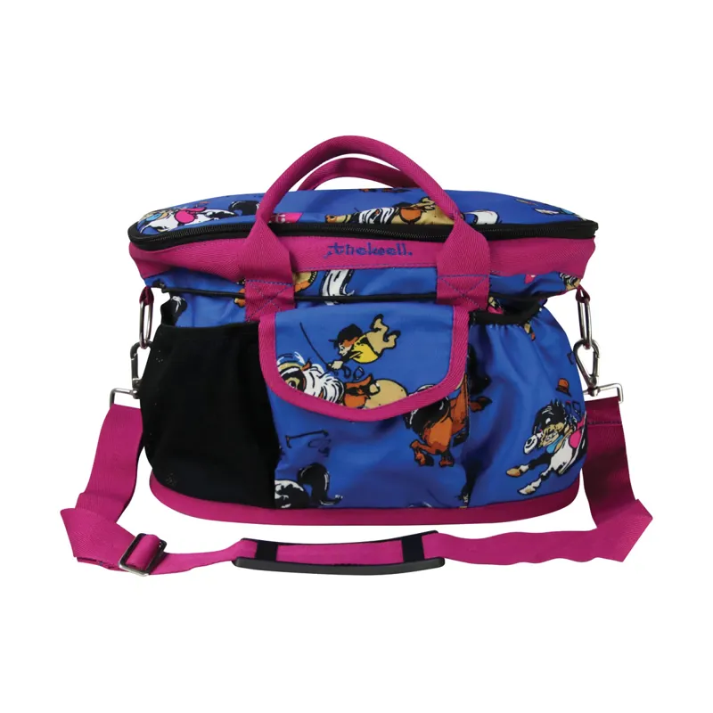 Hy Equestrian Thelwell Collection Race Grooming Bag - Cobalt Blue/Magenta