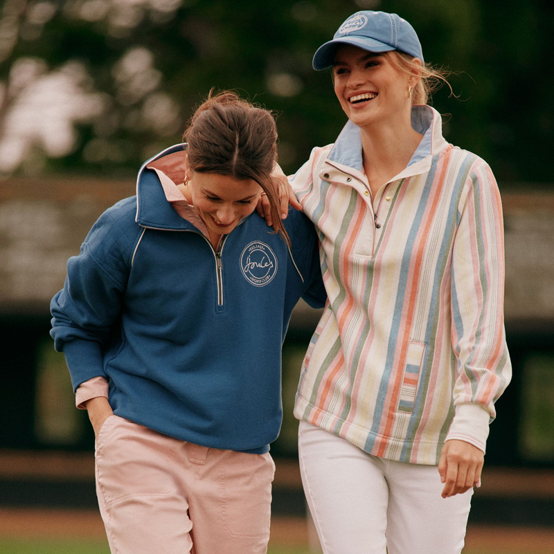 Joules Racquet Ladies Half Zip Sweatshirt - Ink Blue-6