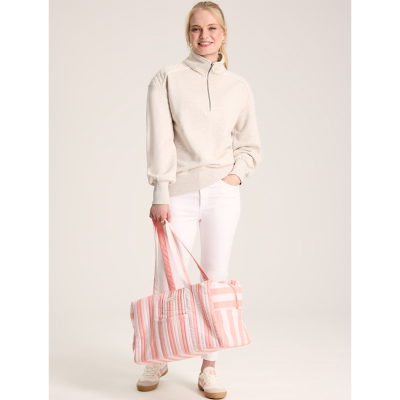 Joules Racquet Ladies Half Zip Sweatshirt - Cream Marl-4