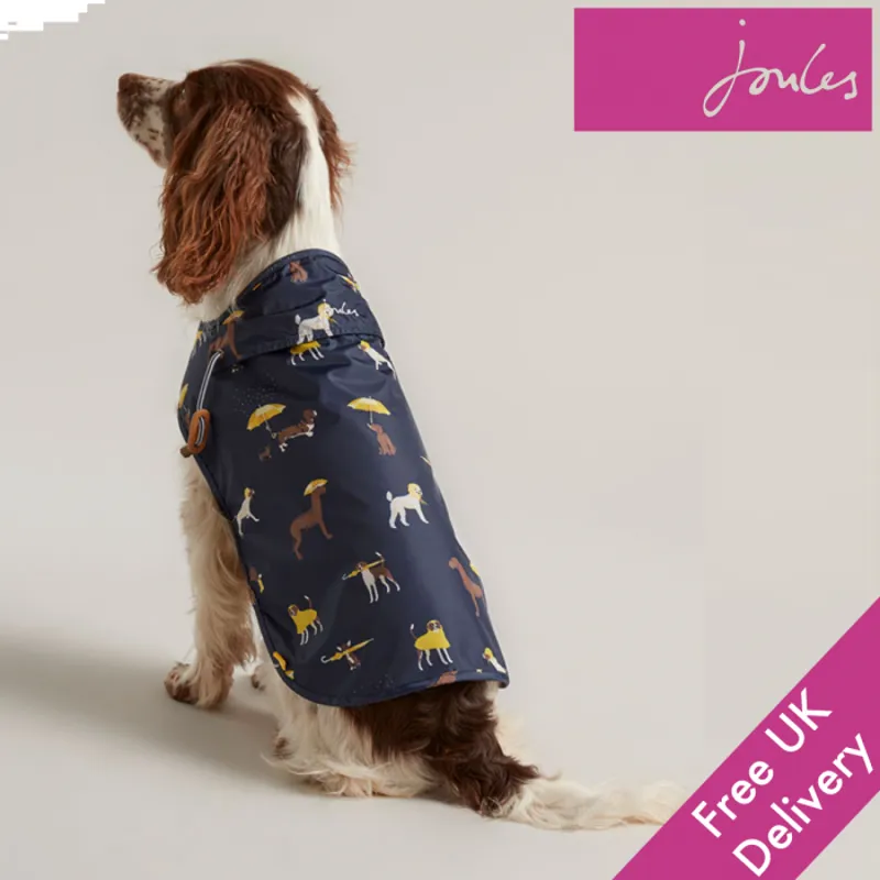 Joules Dog Lightweight Raincoat - Navy