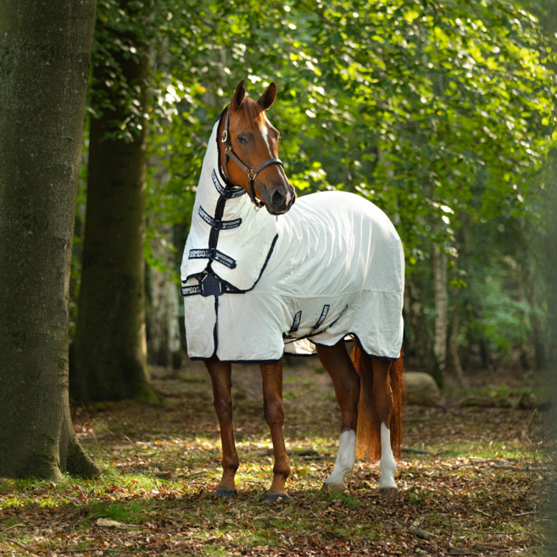 Horseware Rambo Natura Summer Sheet - White/Navy-1