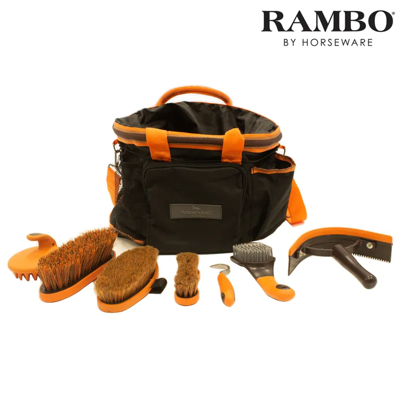 Horseware Rambo Grooming Kit - Black/Orange/Tan/Brown