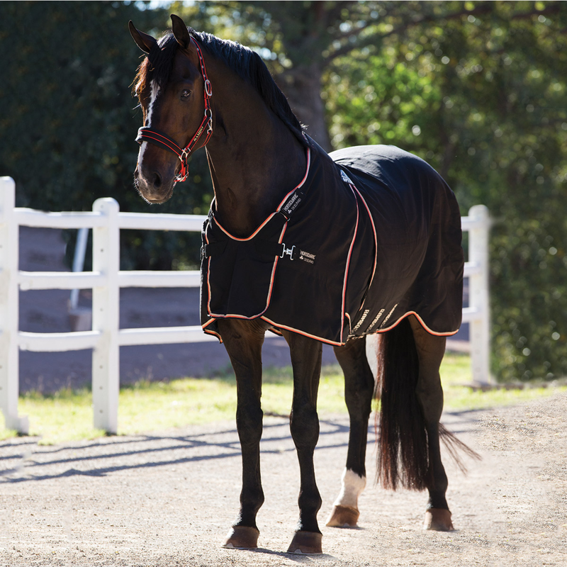 Horseware Rambo Optimo Front Bib - Black/Tan/Orange-1