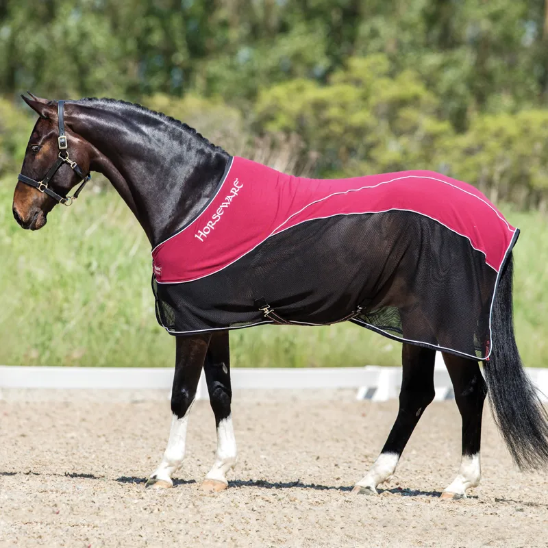 Horseware Rambo Sport Cooler - Black/Pomegranate/White