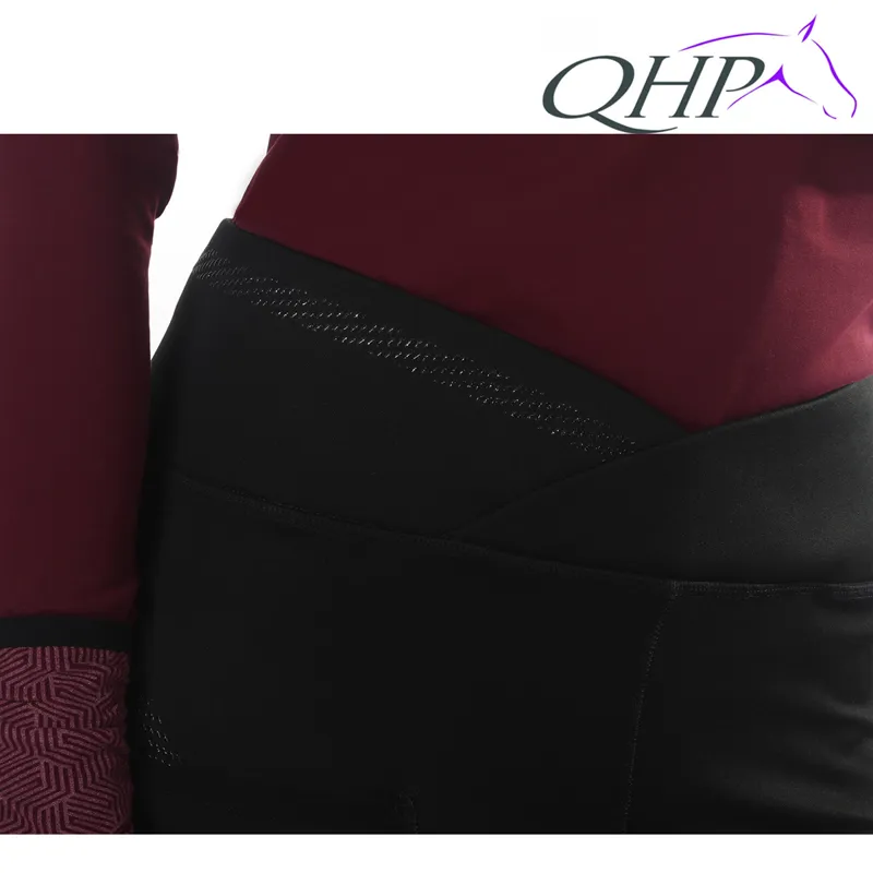 QHP Riding Tights Raquel Anti-Slip Full Seat - Black-2