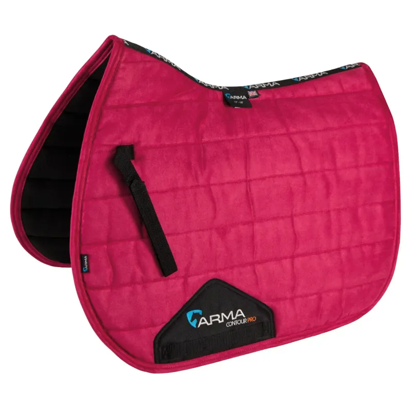Shires ARMA High Wither Suede Comfort Pad - Raspberry