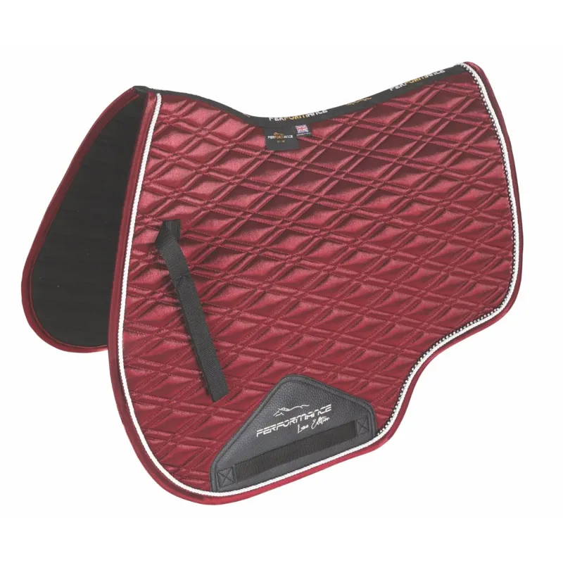Shires Performance Euro Cut Luxe Saddlecloth - Red