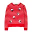 Joules Mariella Festive Intarsia Jumper - Red Stripe