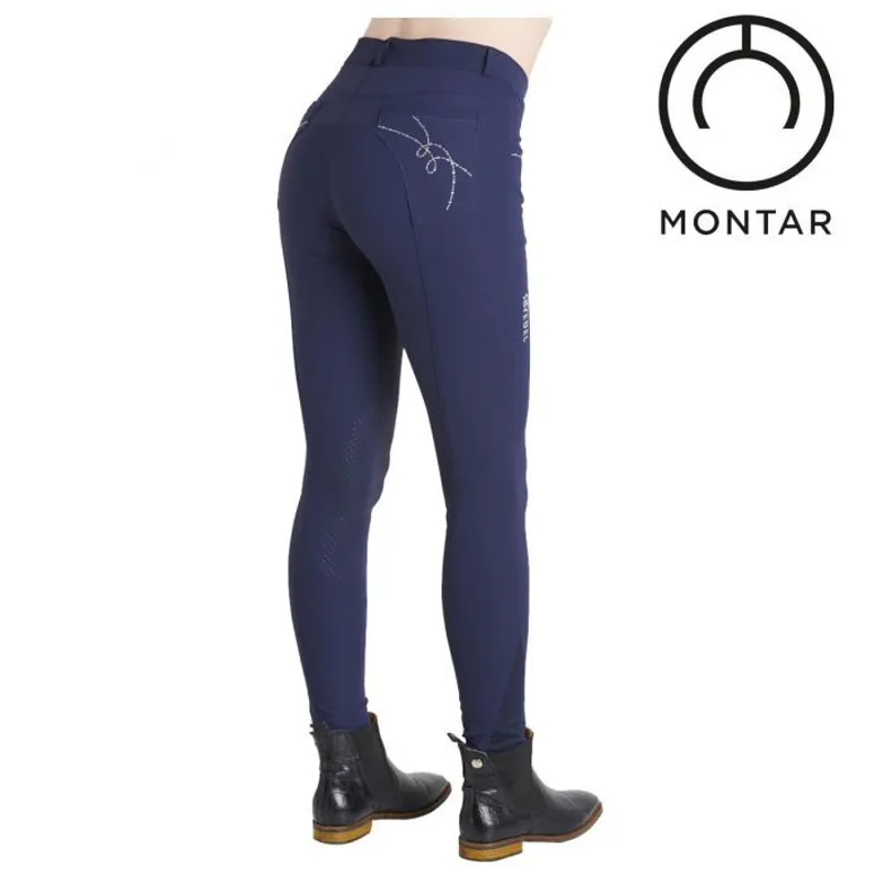 Montar Reese Bling Full Grip Breeches - Navy-1