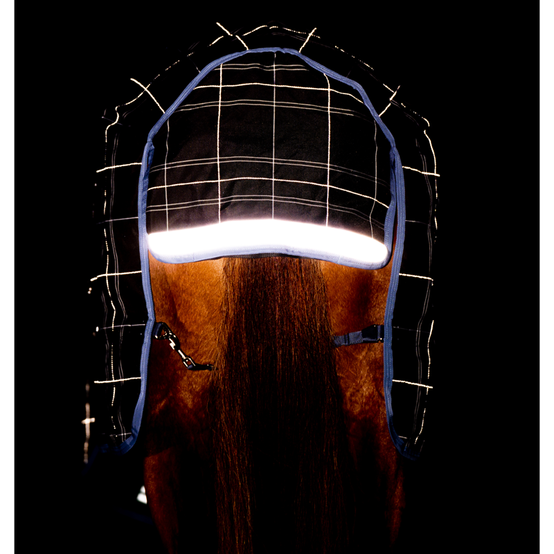 Horseware Rhino Plus Reflectech Vari-Layer Turnout Rug 250g - Navy Reflective/Indigo-8