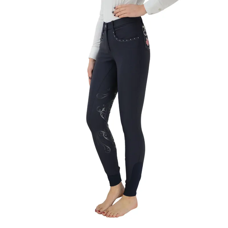 Hy Equestrian Regatta Ladies Breeches - Navy