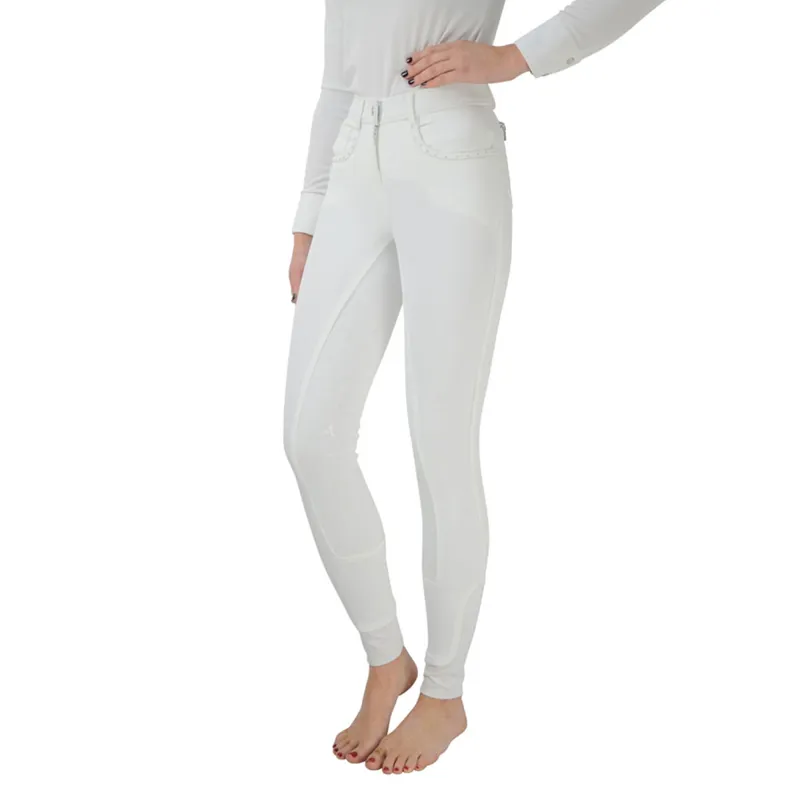 Hy Equestrian Regatta Ladies Breeches - White