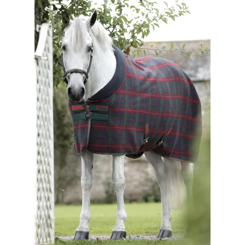 Horseware Rhino Fleece - Black/Green/Red-1