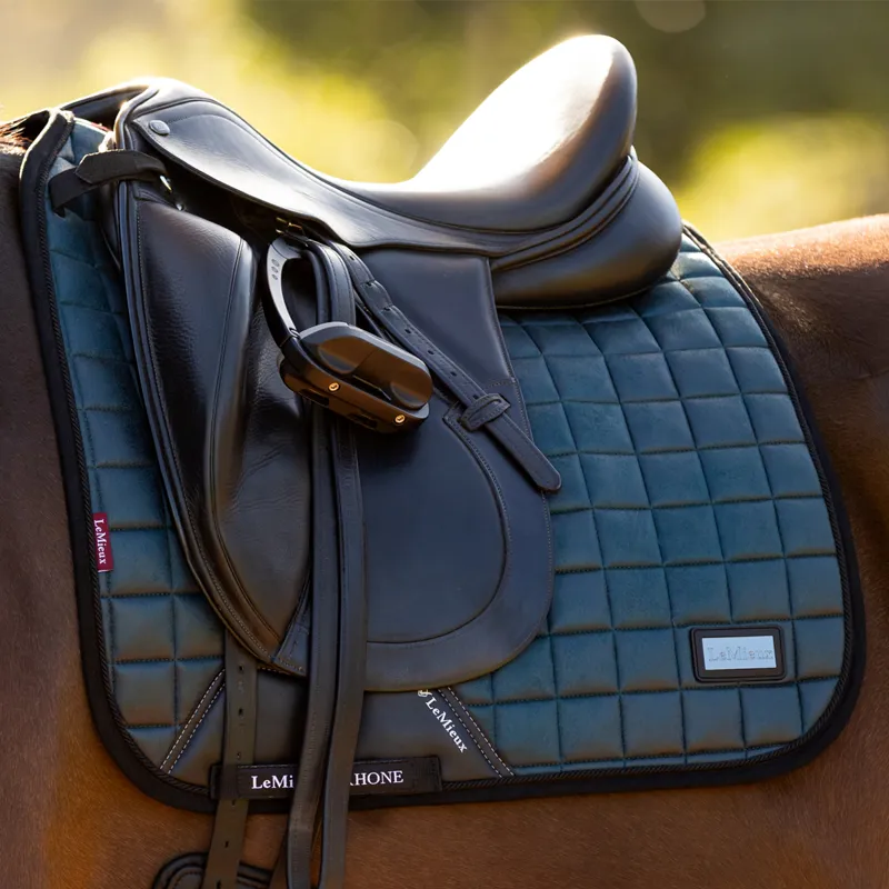 LeMieux Rhone Dressage Square - Petrol Blue-1