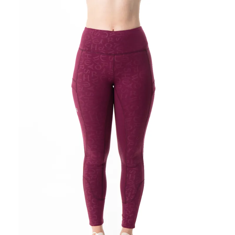 Horseware Winter Riding Tights - Beetroot Purple -1