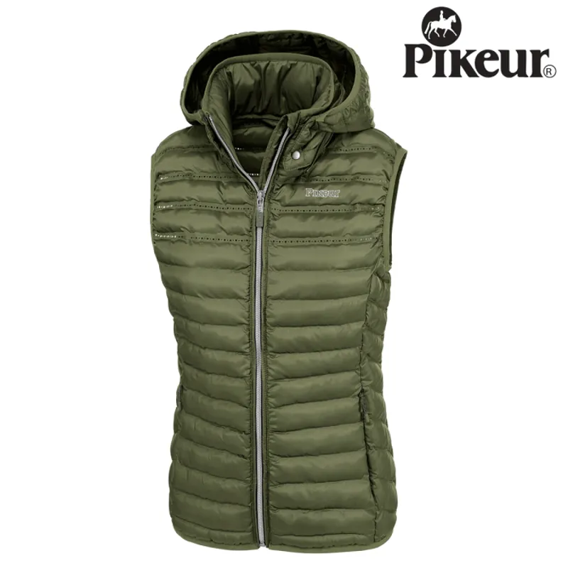 Pikeur Rike Quilted Gilet - Light Olive