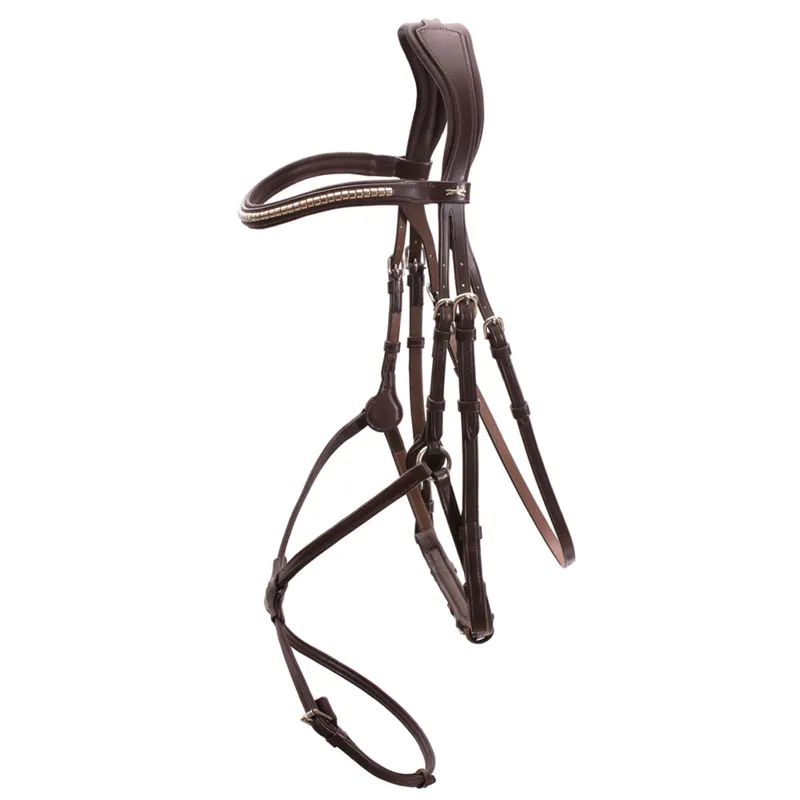 Schockemohle Rio Select Anatomical Bridle - Espresso/Silver