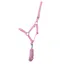 Hy Equestrian Synergy Head Collar and Lead Rope - Rose/Silver