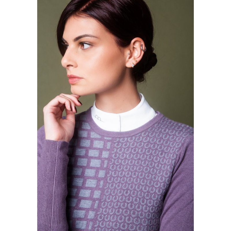 Horseware AA Platinum Round Neck Equestrian Sweater - Lilac-1