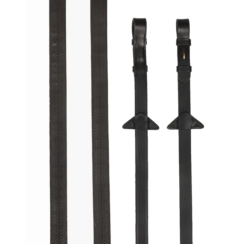 LeMieux Rubber Reins - Brown/Brown