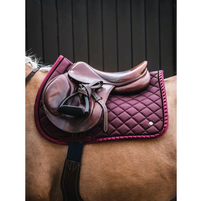 PS Of Sweden Diamond Ruffle Jump Saddlepad - Wine-1