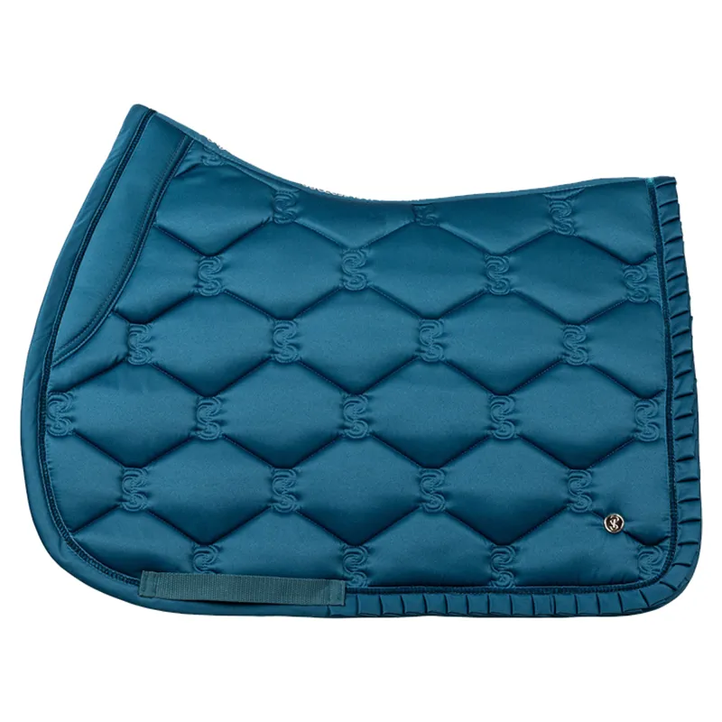 PS of Sweden Ruffle Jump Saddlepad - Petrol Blue