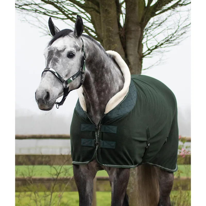 QHP Fleece Rug Brilliance - Deep Forest-1